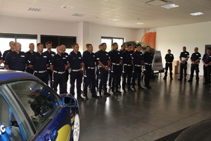 policjanci uczestniczący w konkursie
