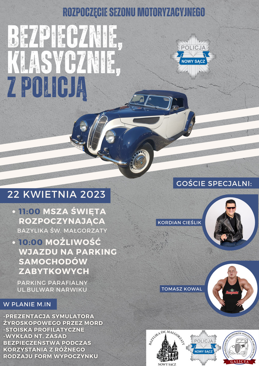 plakat promujący akcję Bezpiecznie, klasycznie, z Policją