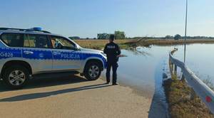 Policjant w trakcie służby