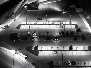 Park&amp;Ride - kontrole na parkingu, widok z kamery drona