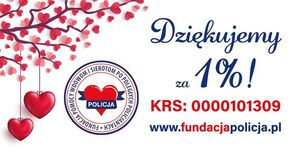 Podziękowanie od fundacji  za 1 %