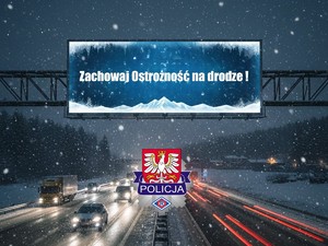 ostrożność na drogach podczas trudnych warunków