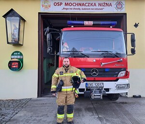 Piotr Kiliański jako strażak ochotnik