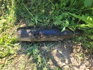 niewybuch wyjęty z koryta Dunajca