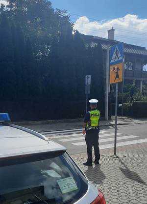 2. policjant  przy przejściu dla pieszych