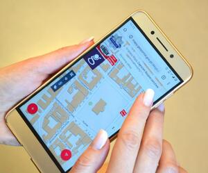 KMZB - mapa wyświetlana na ekranie smartfona