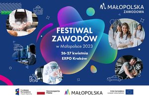 grafika promująca festiwal zawodów z przedstawicielami rożnych zawodów