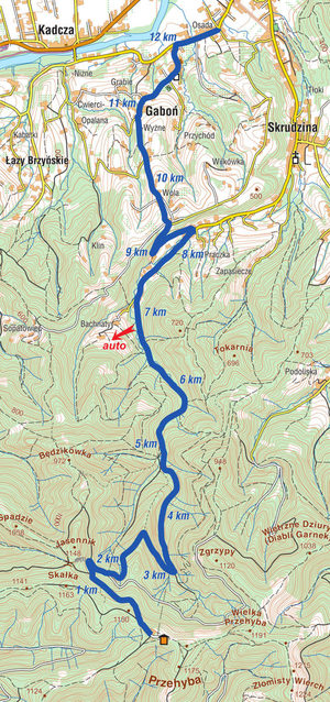 mapa - III etap - ostatni fragment trasy wyścigu